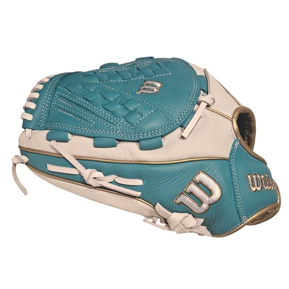 Wilson Siren A500 12.5 LHT‎ Softball Glove Teal White WBW101423125 New